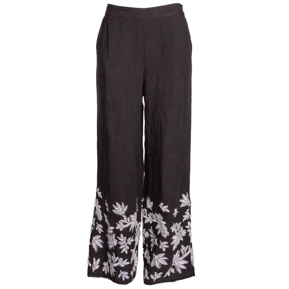 NEW PART TWO getika embroidered pant in black